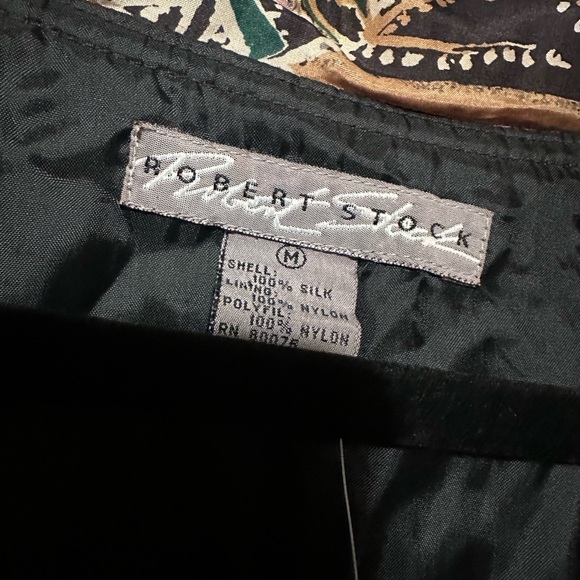 Vintage Robert Stock 100% Silk Patchwork Jacket - Boho Tribal Statement Zip-Up - Picture 6 of 6